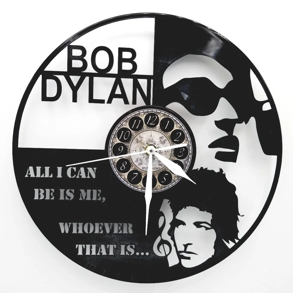 BOB DYLAN vinyl record clock